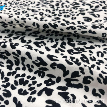 Cetakan Stretch Leopard Kitar Semula 100% Kain Poliester Wanita